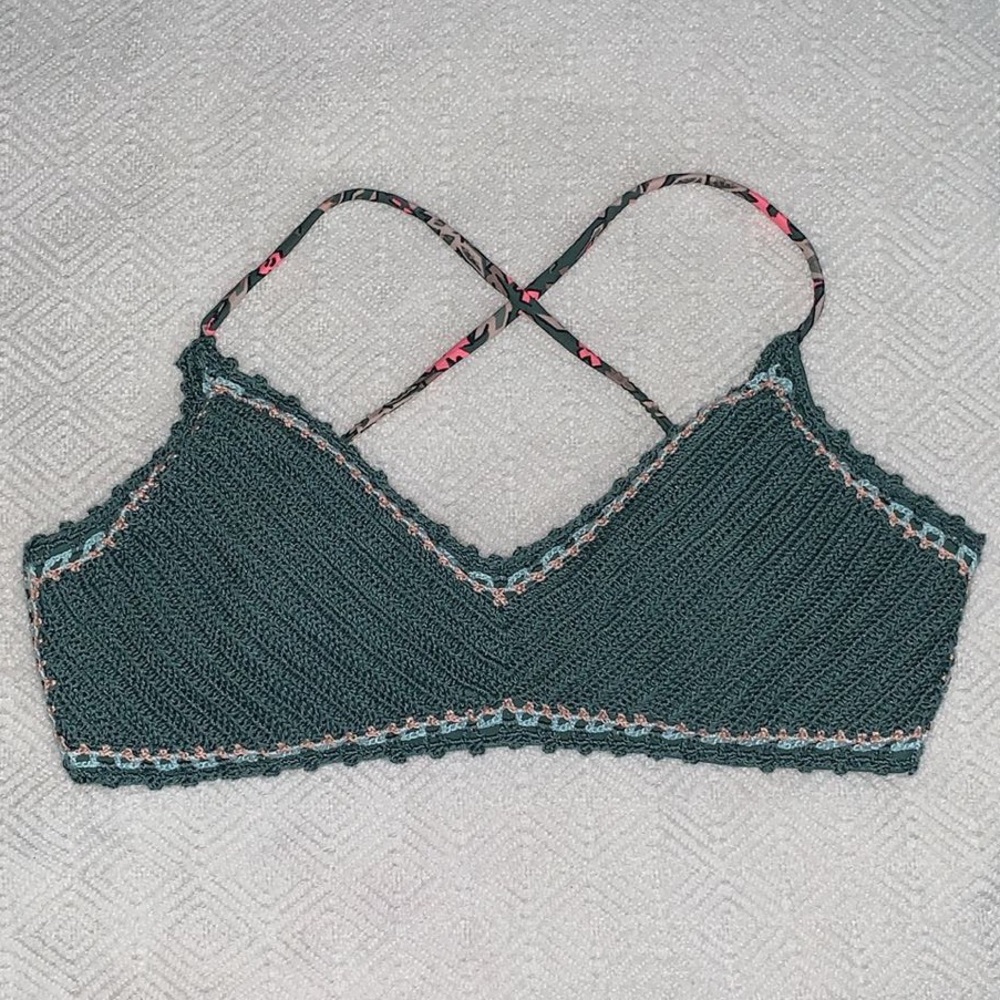 teal bikini top